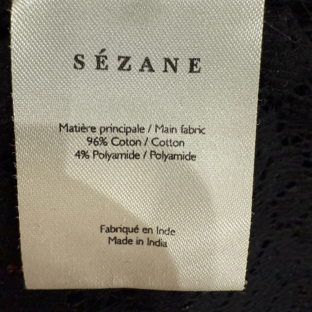 Sezane Elegant Black Lace Women's blouse - Picture 4 of 4